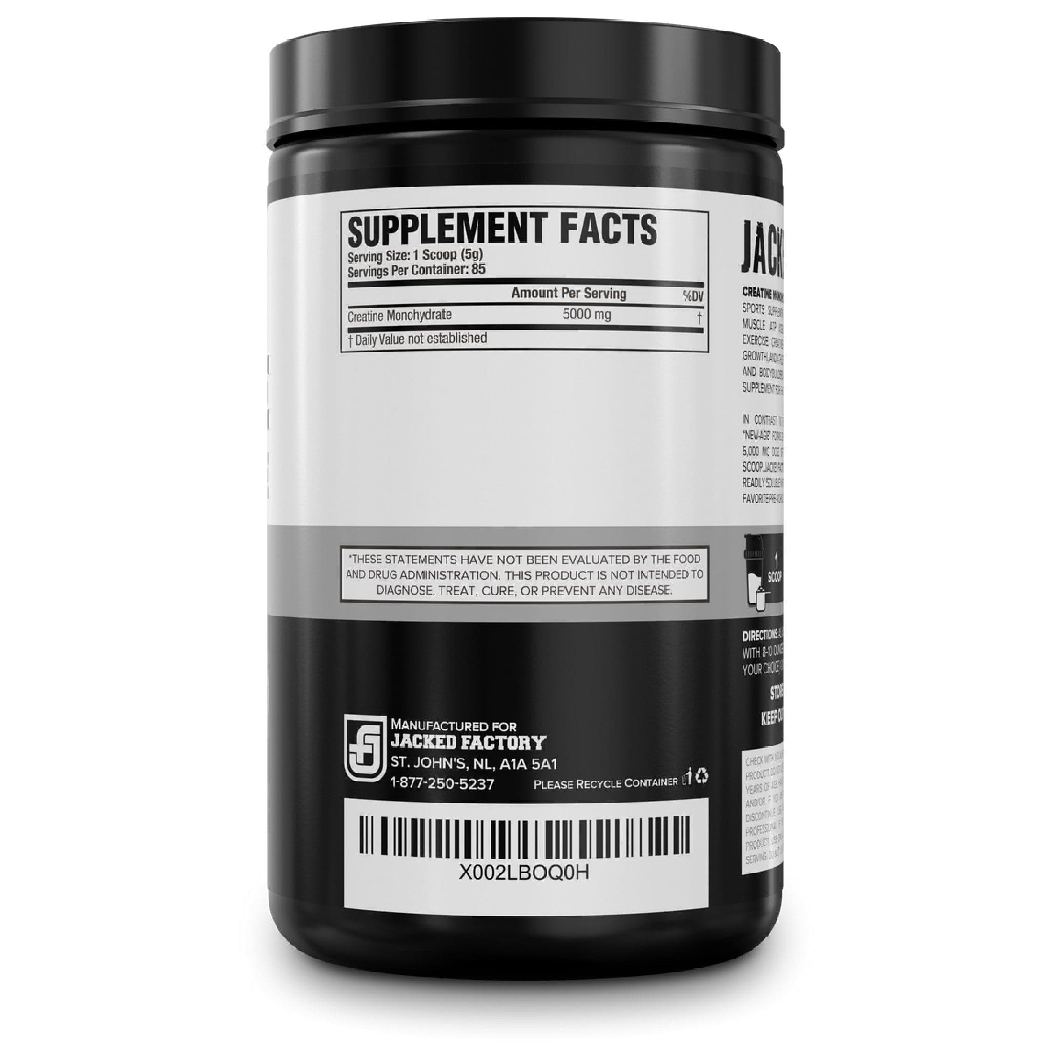 Jacked Factory Creatine Monohydrate 85 serving