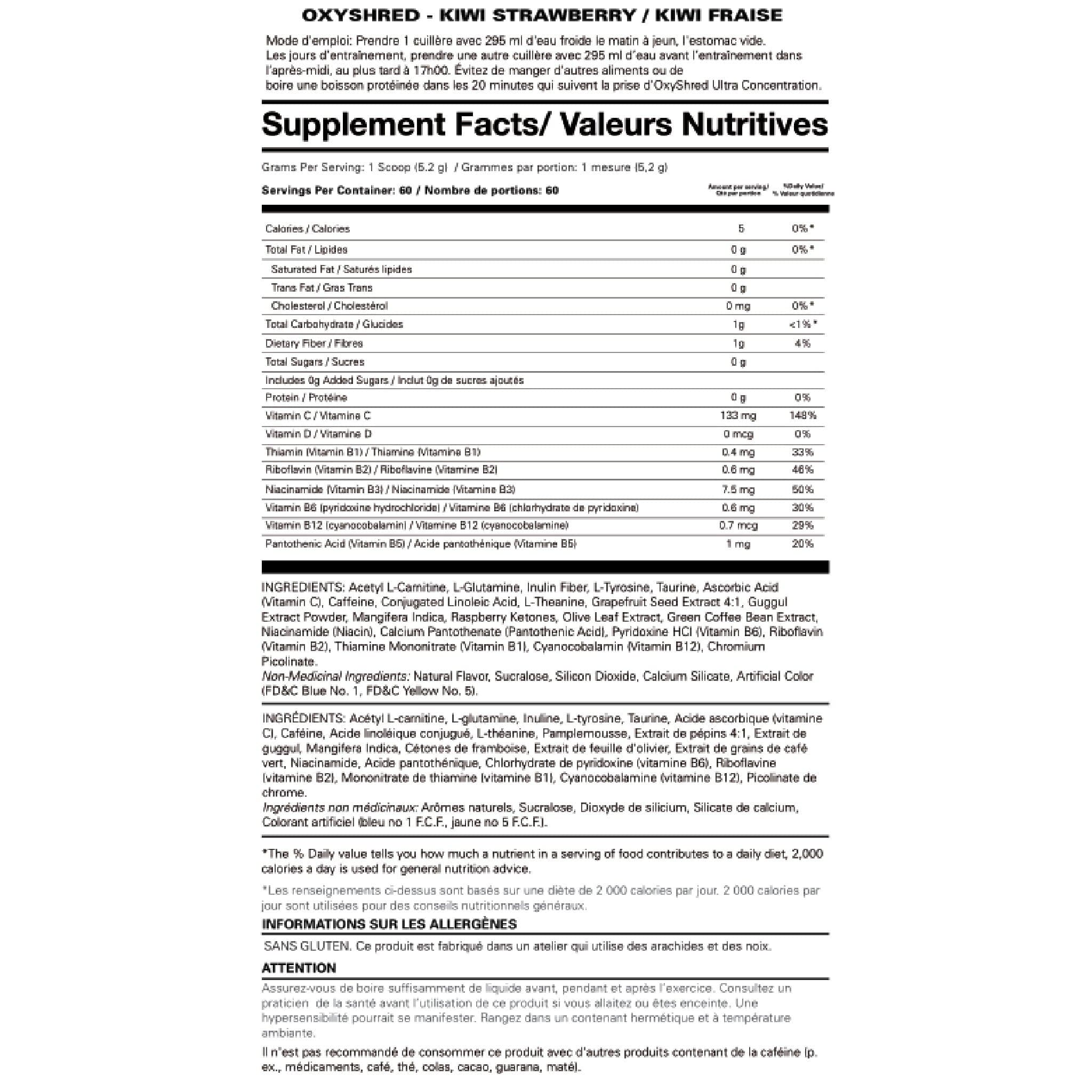 EHPLabs OxyShred Thermogenic Fat Burner 60 servings