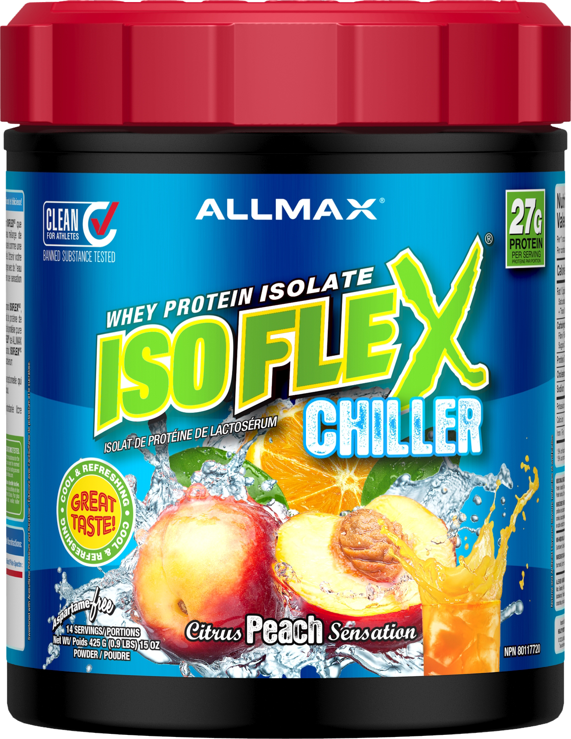 Allmax Isoflex Chiller 1lb Citrus Peach Sensation