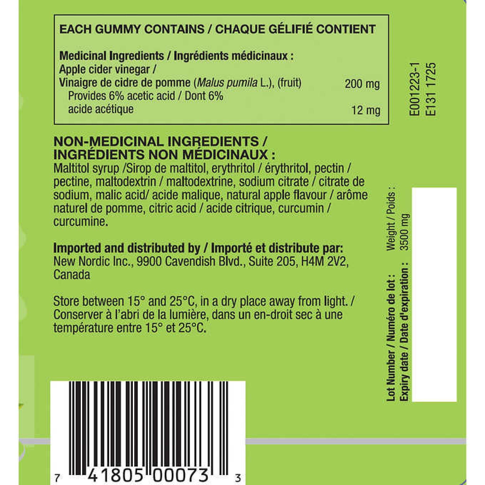 New Nordic Apple Cider Vinegar Vegan Gummies | HERC'S Nutrition Canada