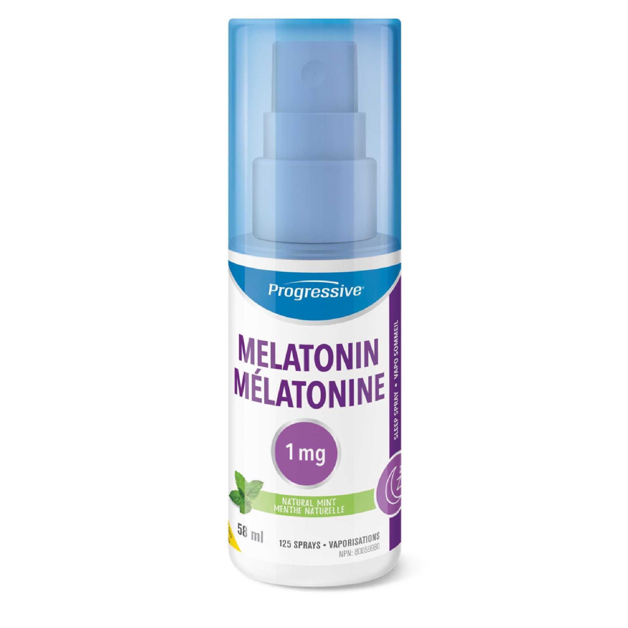 Progressive Melatonin 1mg 58ml Natural Mint | HERC'S Nutrition Canada