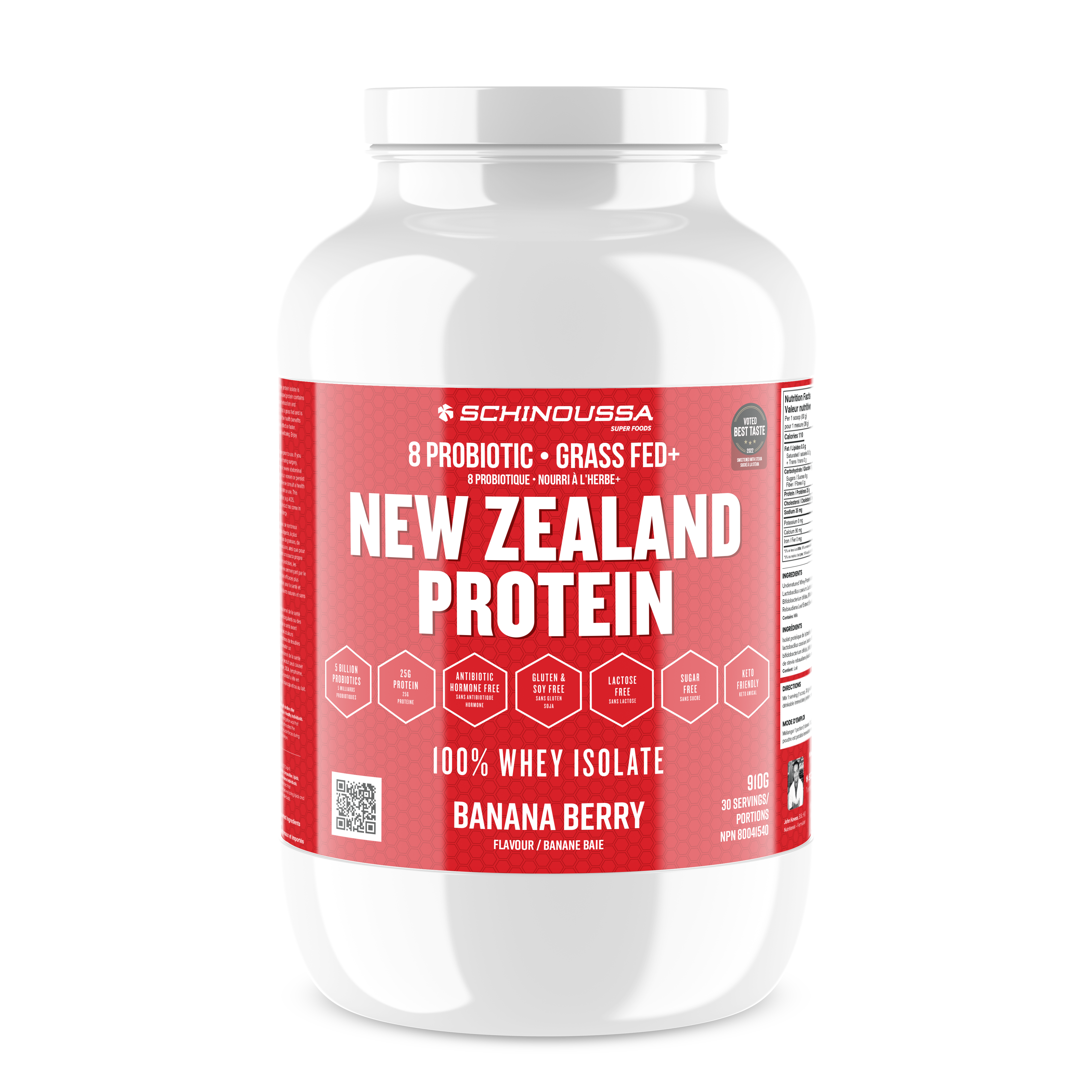 Schinoussa NZ Probiotic Whey Isolate 30 serving