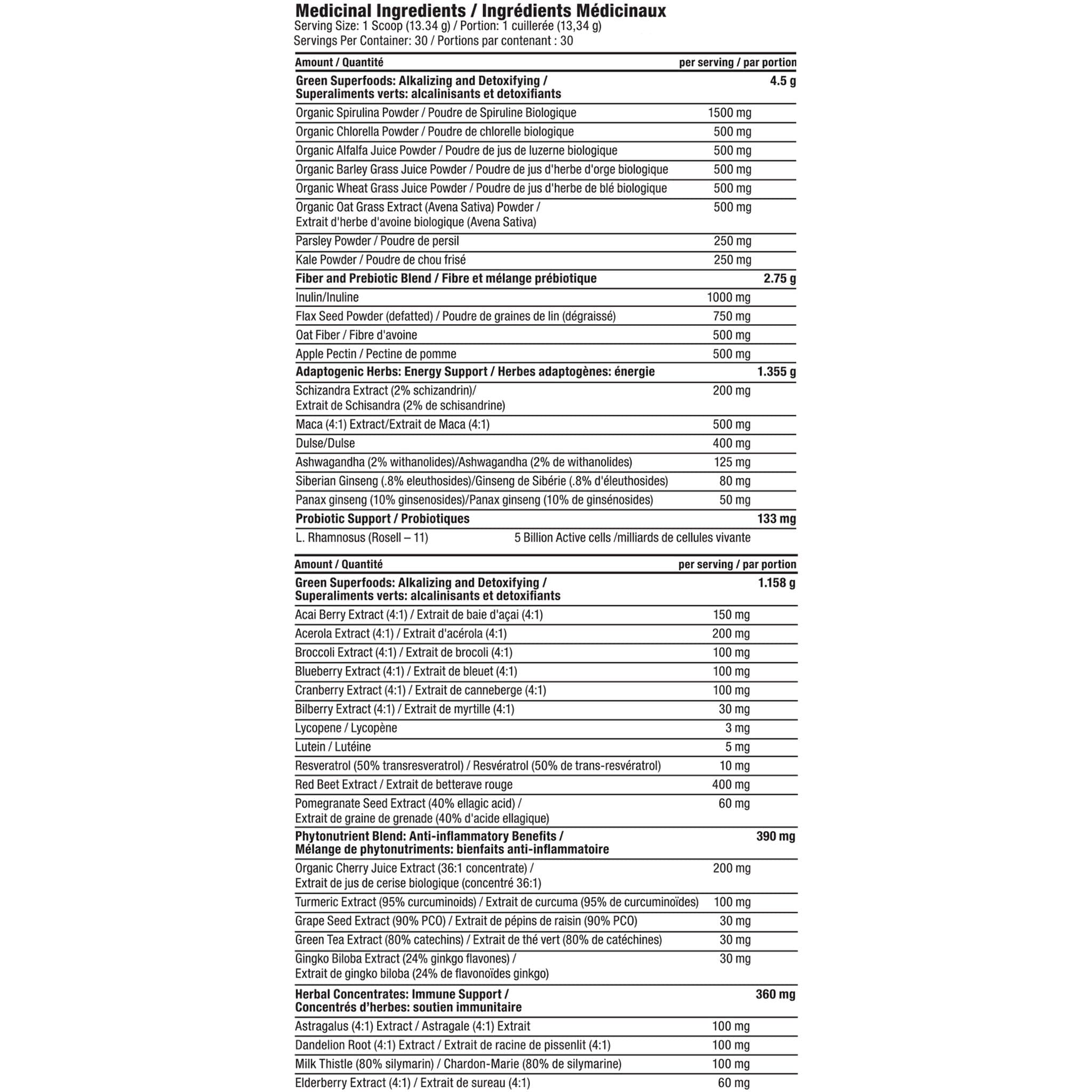 Alora Naturals True Greens 30 serving