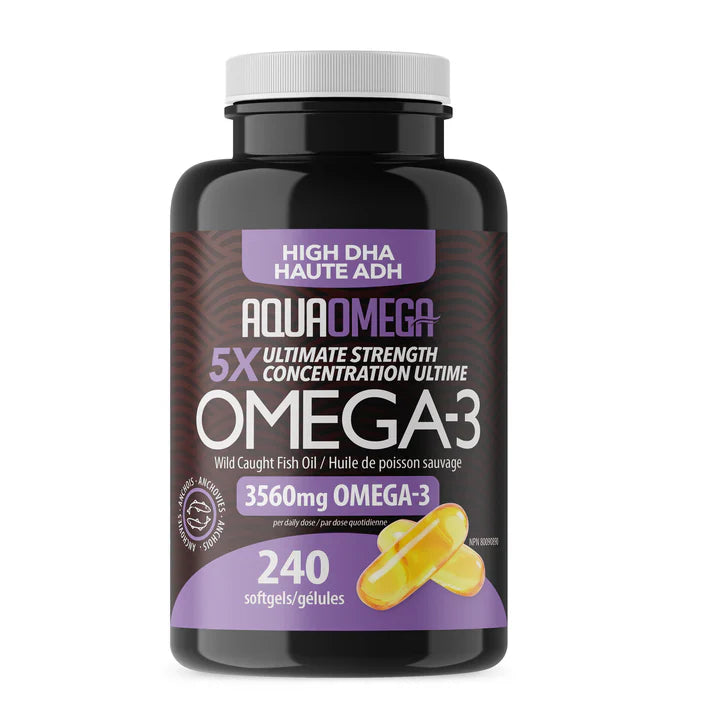 AquaOmega 5X Ultimate Strength DHA 240ct Softgels