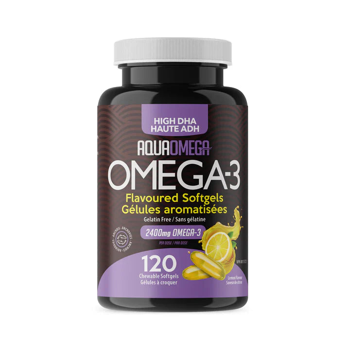 AquaOmega High DHA 120ct Chewable Softgels