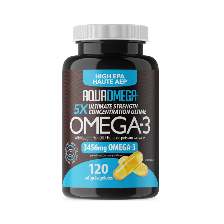 AquaOmega 5X Ultimate Strength EPA 120ct Softgels