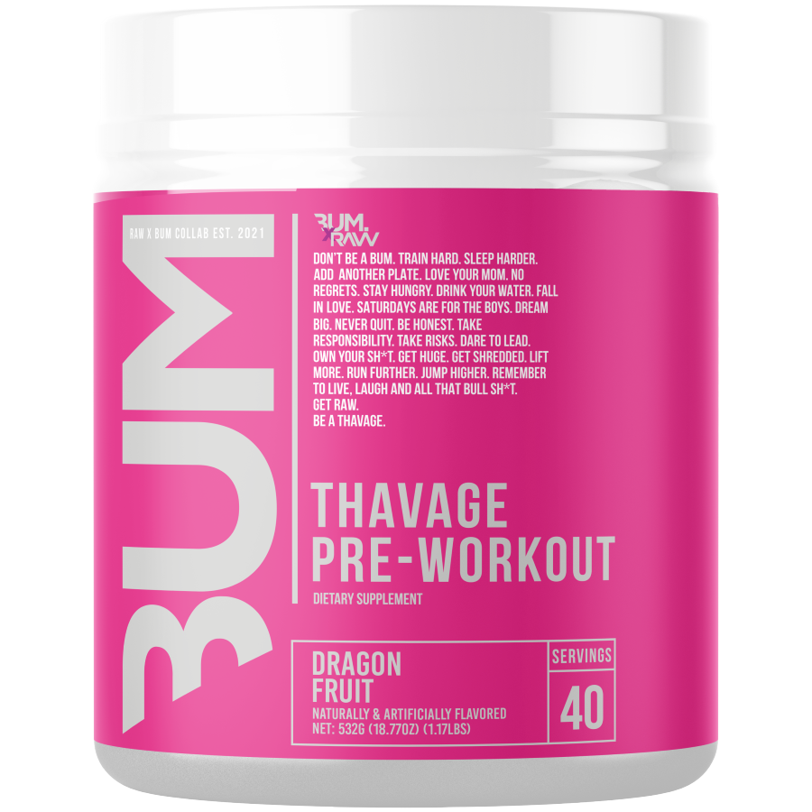 BUM x RAW Nutrition Thavage Pre-Workout 40 servings