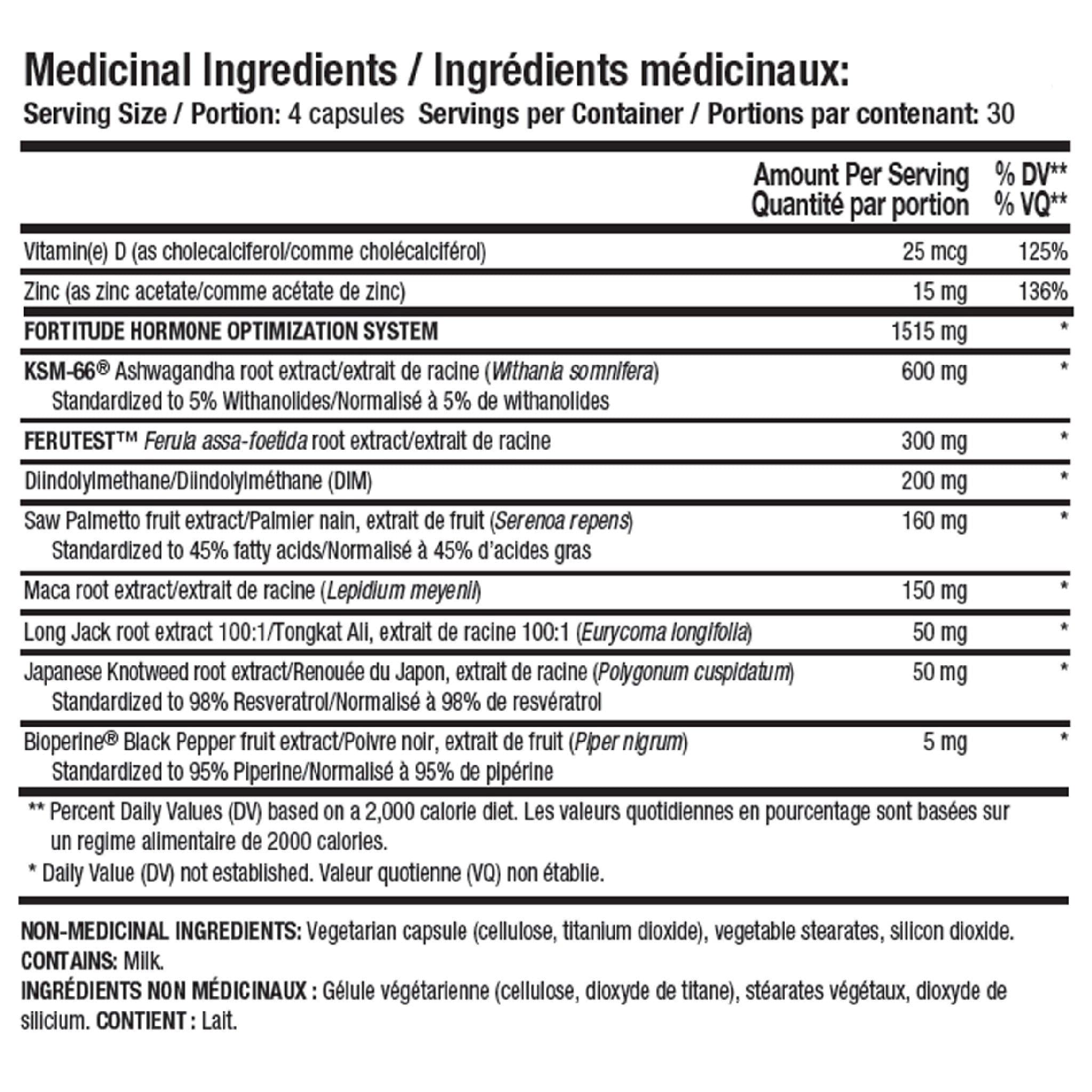 ANS Fortitude Natural Test Booster 120ct