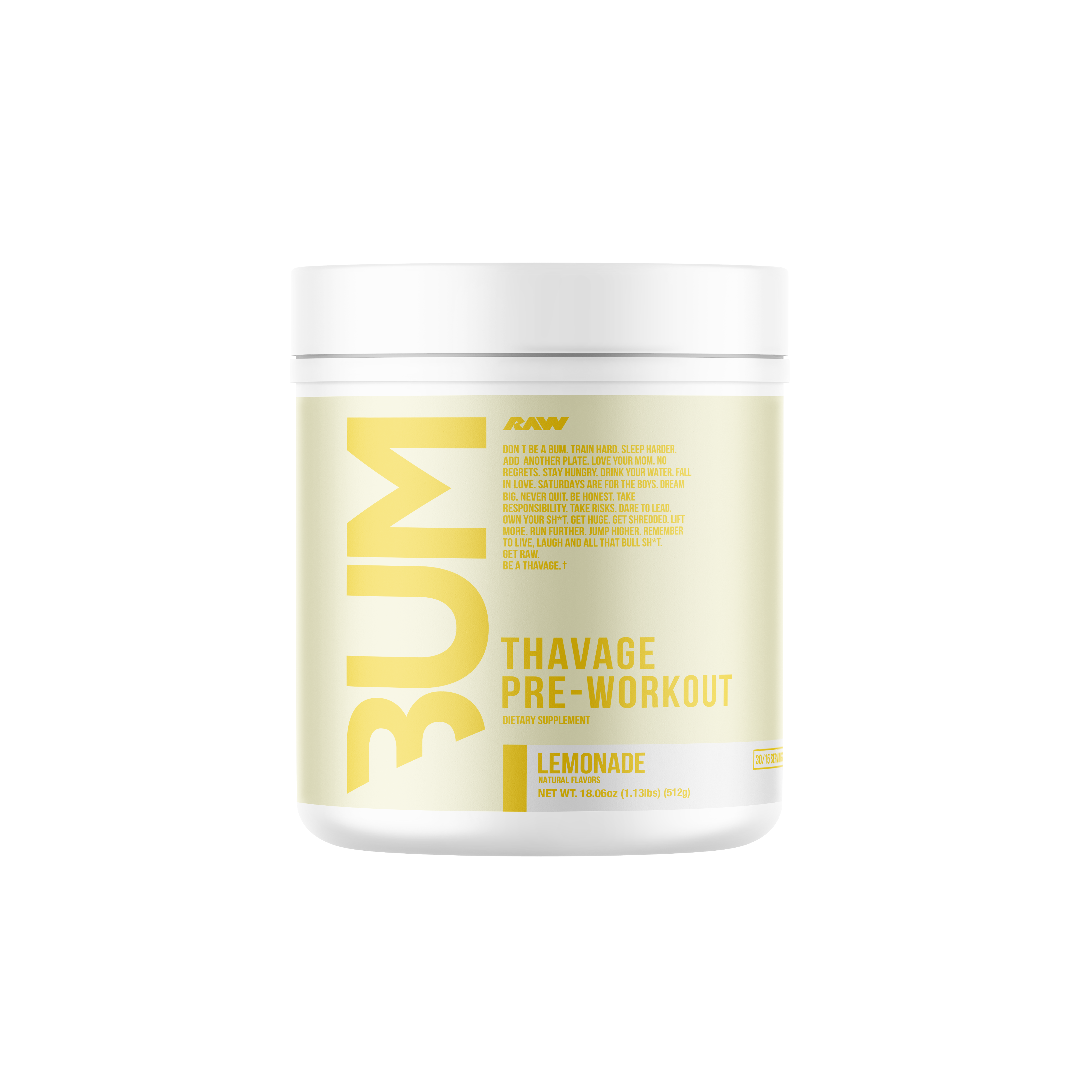 BUM x RAW Nutrition Thavage Pre-Workout 40 servings
