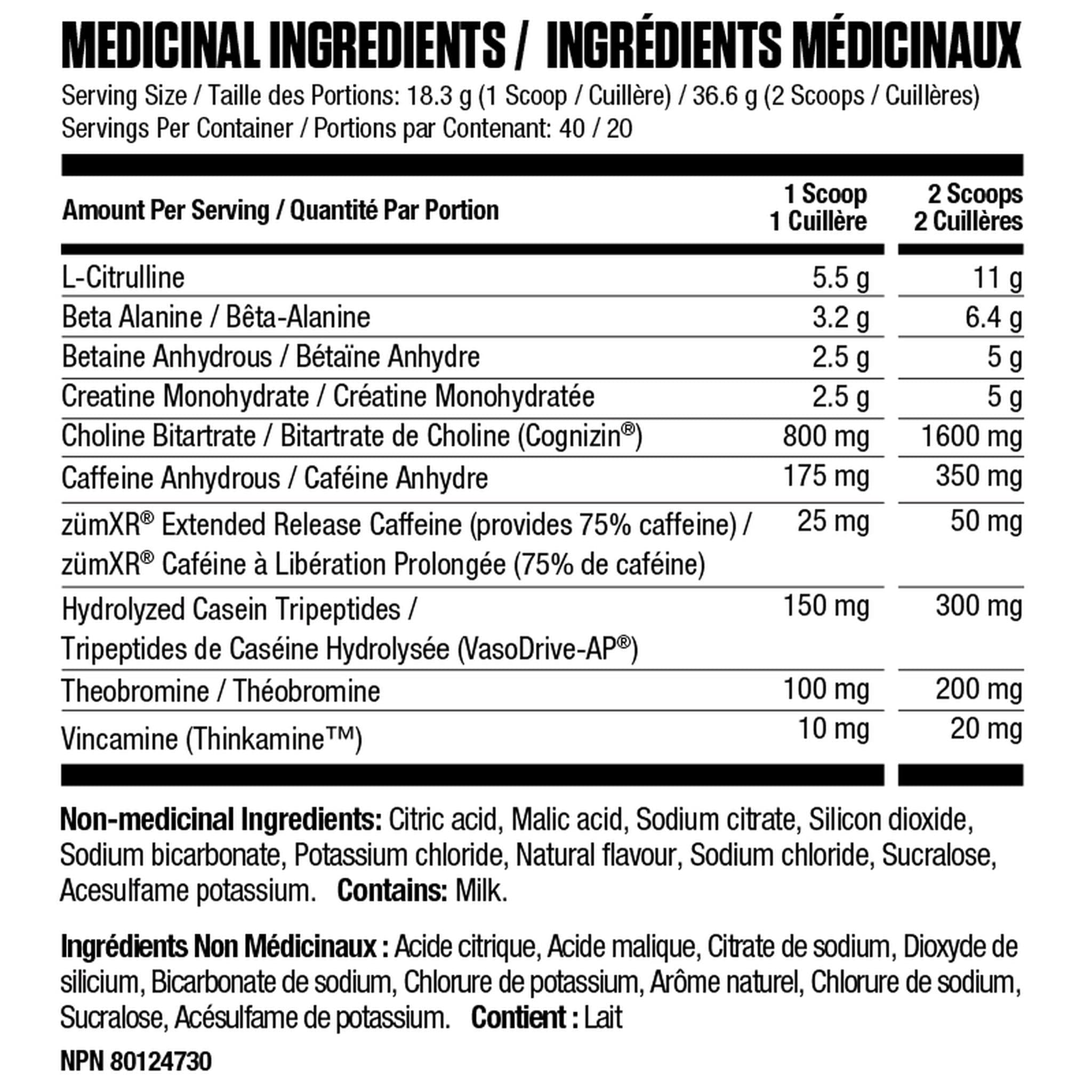 RYSE Godzilla Pre-Workout 20/40 serving