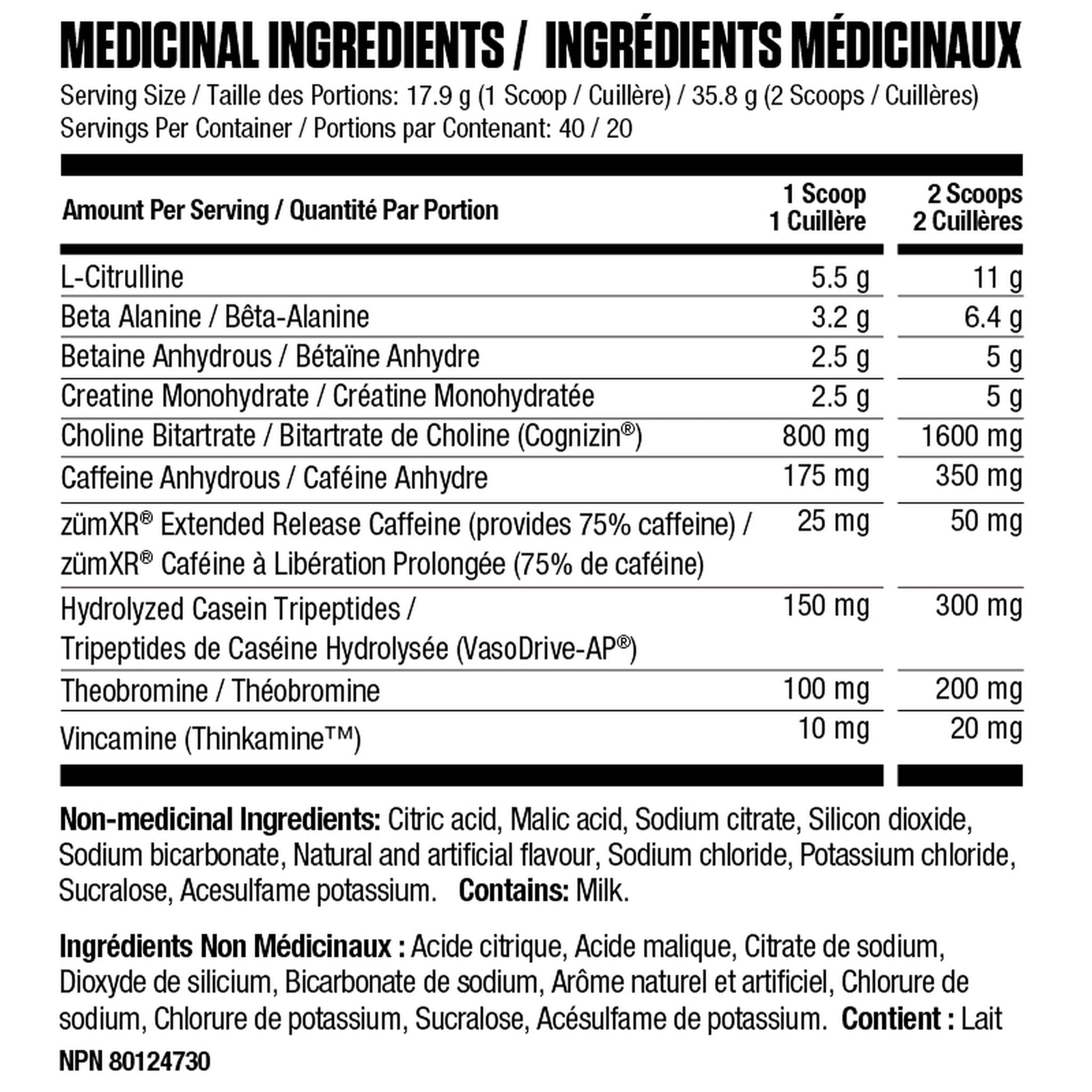 RYSE Godzilla Pre-Workout 20/40 serving