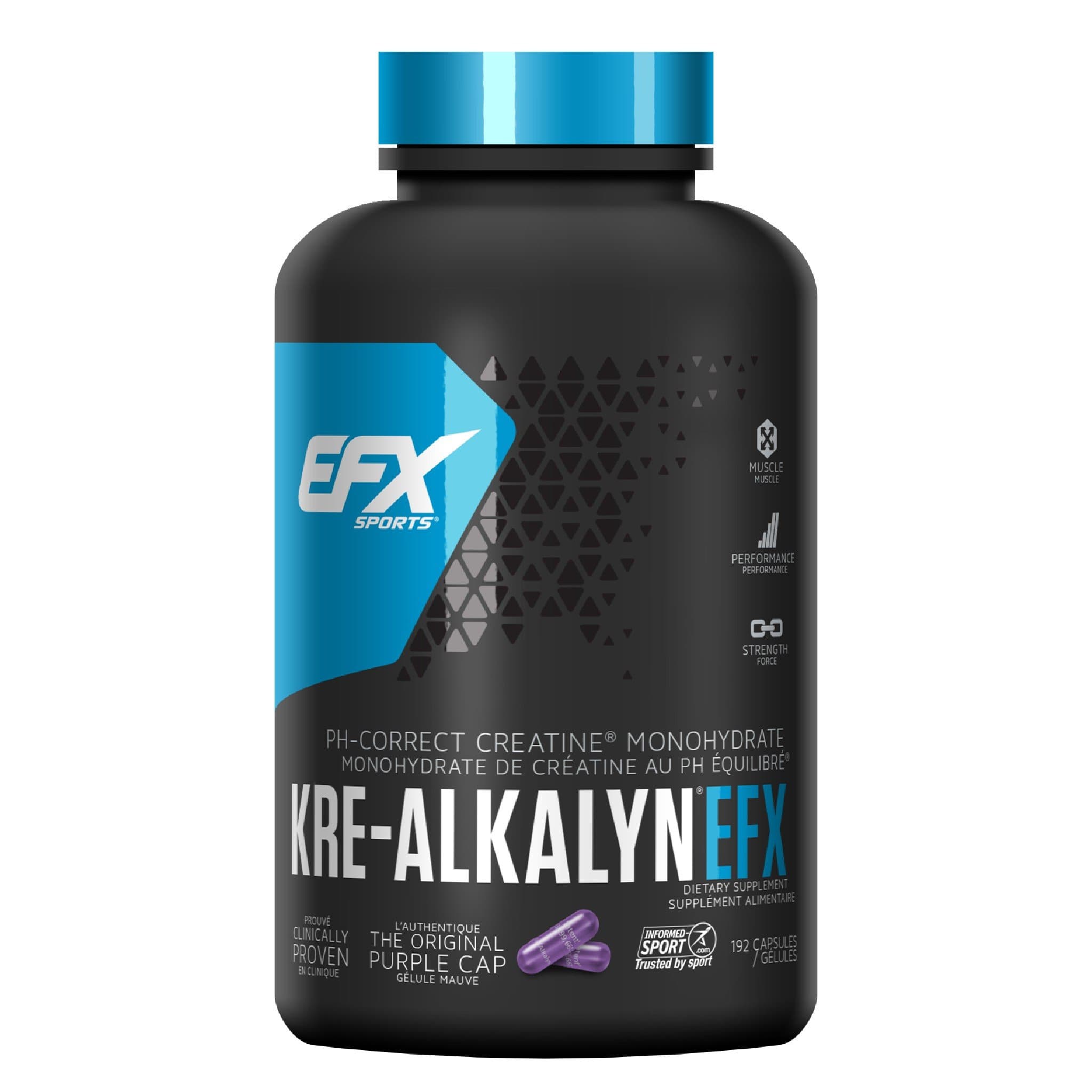 EFX Kre-Alkalyn 192 capsules | HERC'S Nutrition Canada