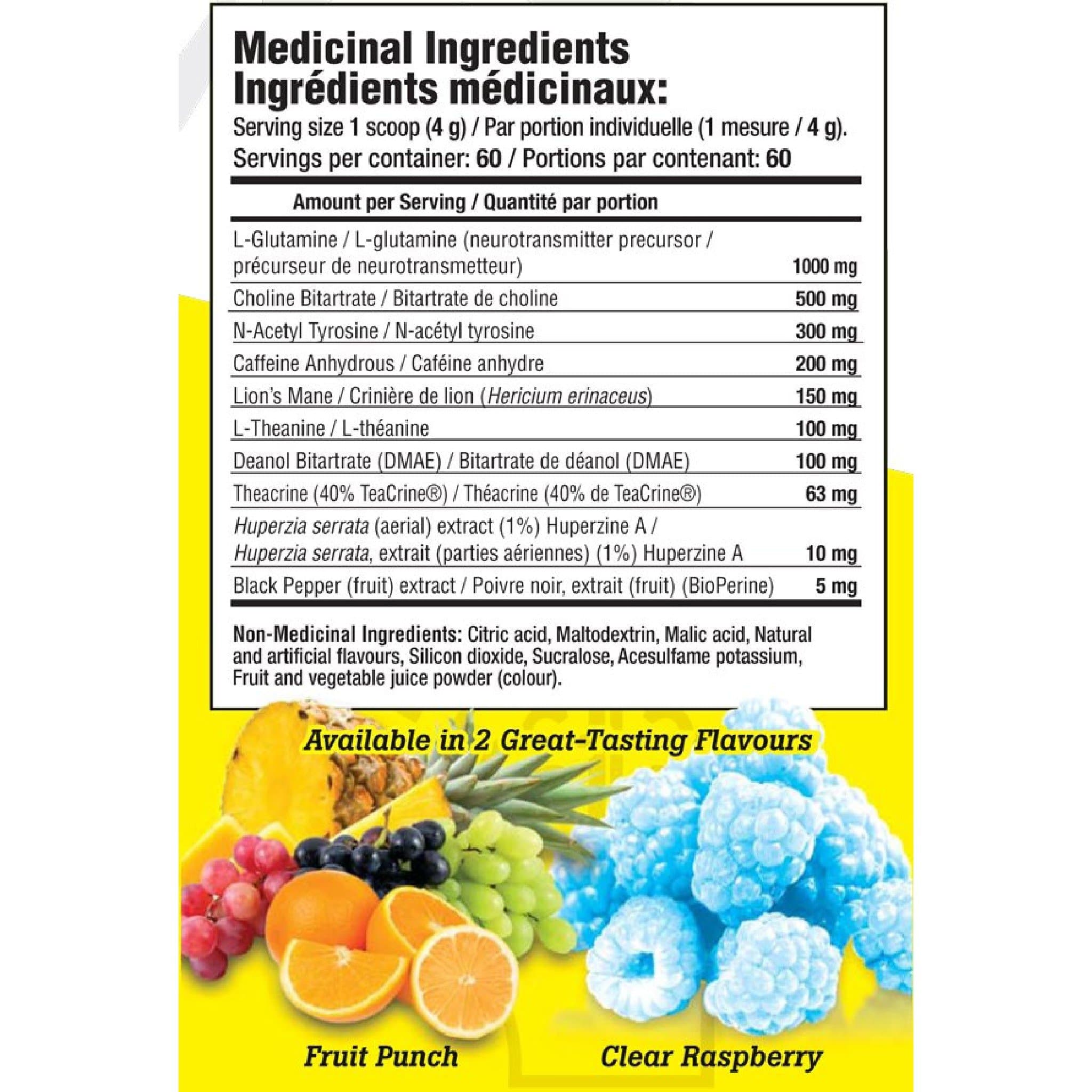 Mammoth Neuro Stim 60 serving Clear Raspberry | HERC'S Nutrition Canada