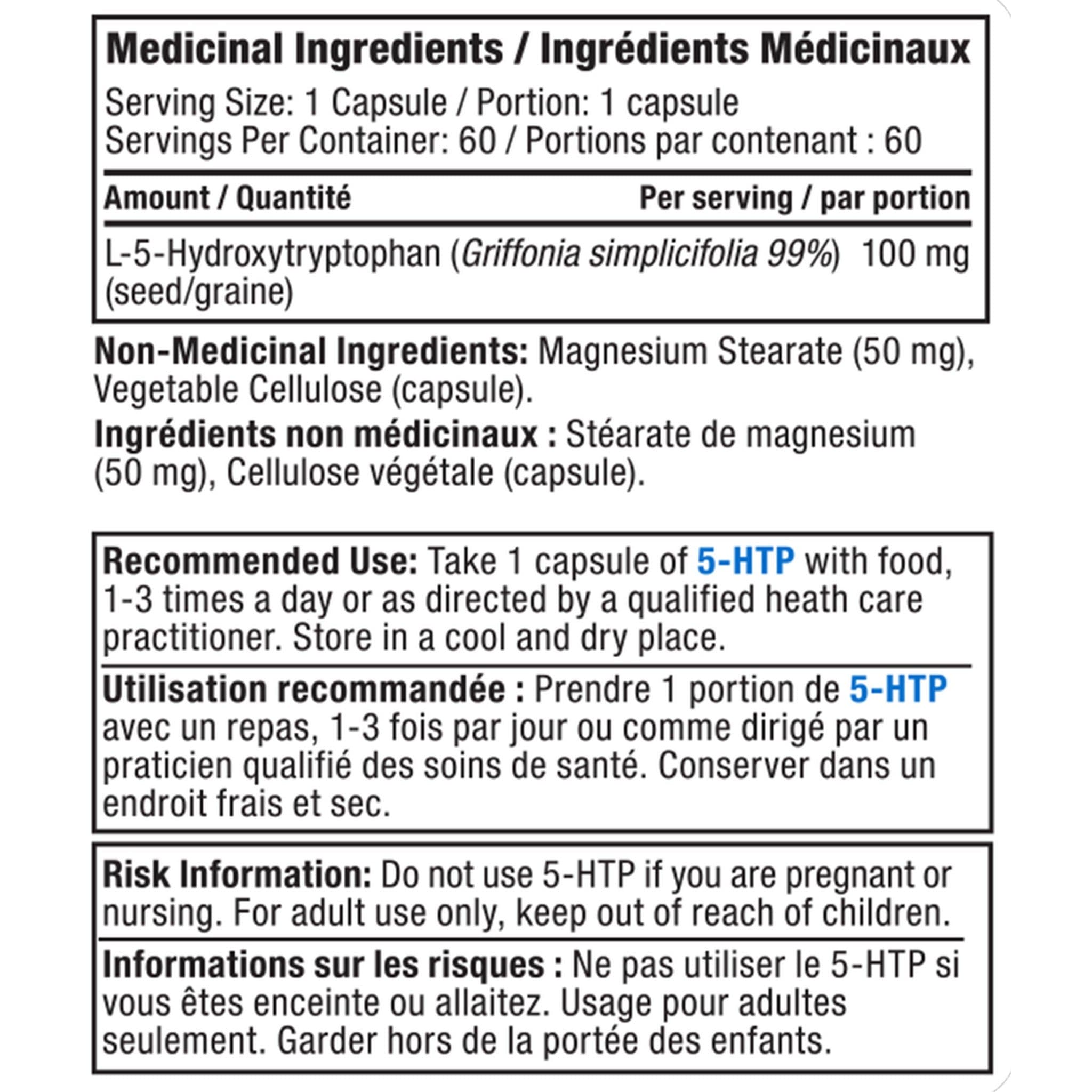 Alora Naturals 5-HTP 100 mg 60 gélules