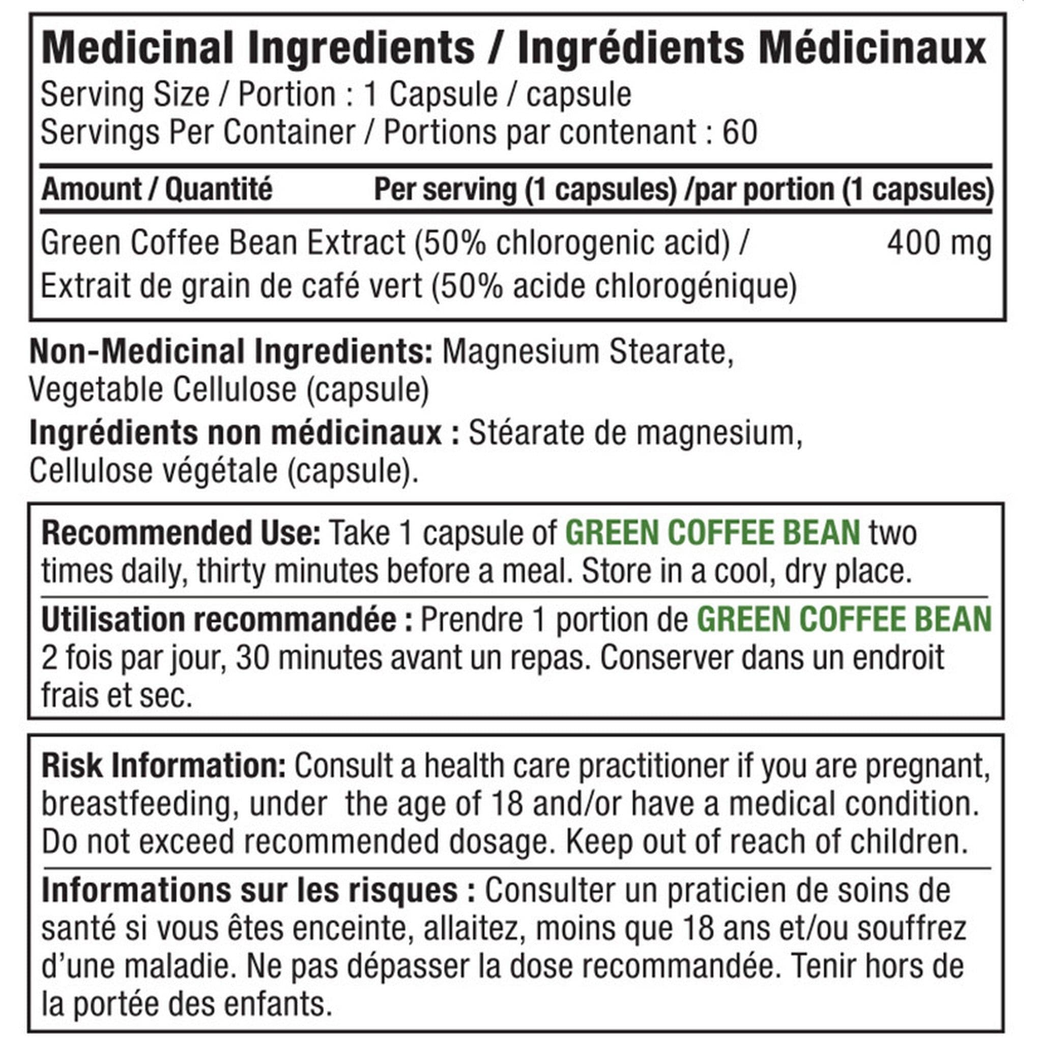 Alora Naturals Green Coffee Bean 400mg 60 capsules