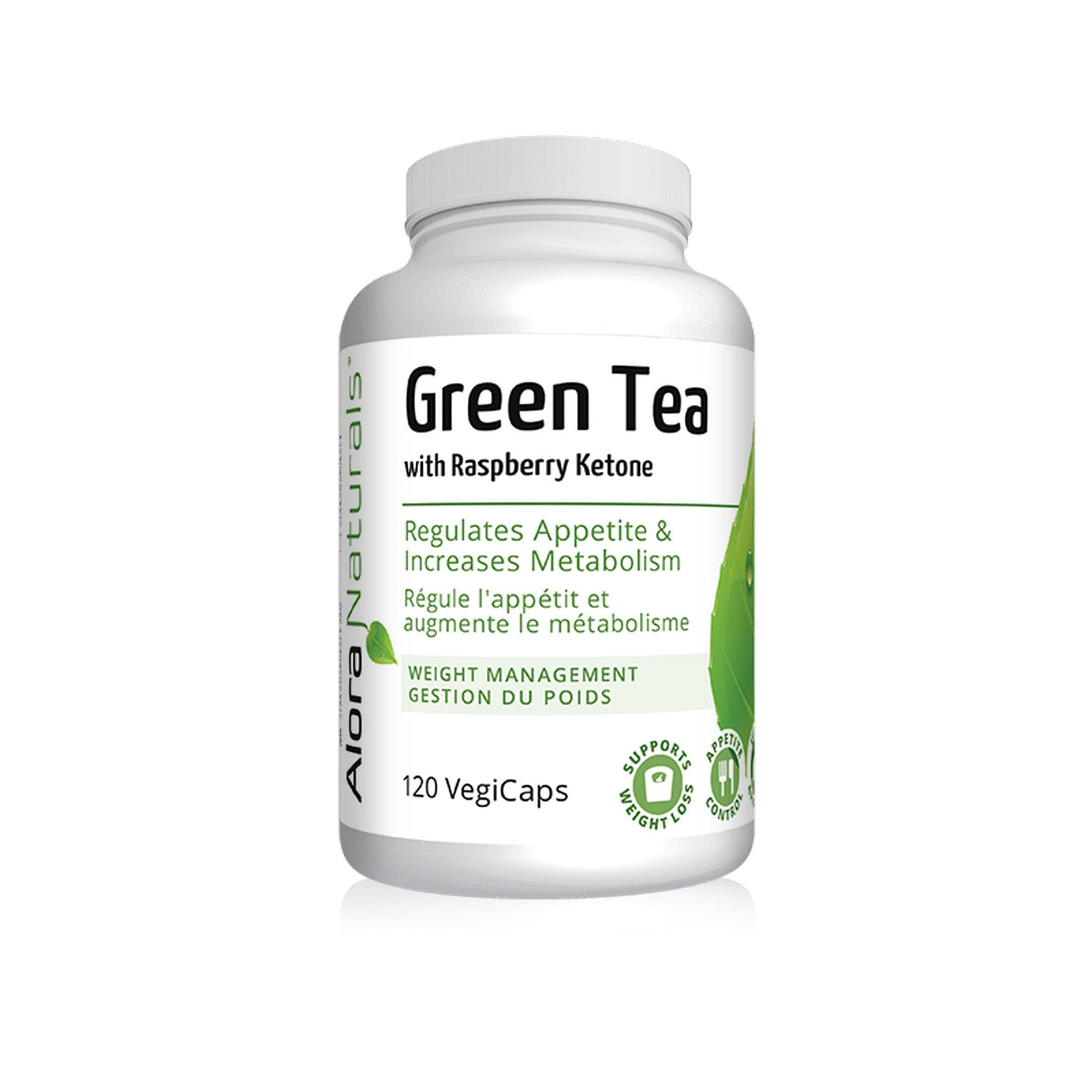 Alora Naturals Green Coffee Tea/Raspberry Ketones 120 capsules