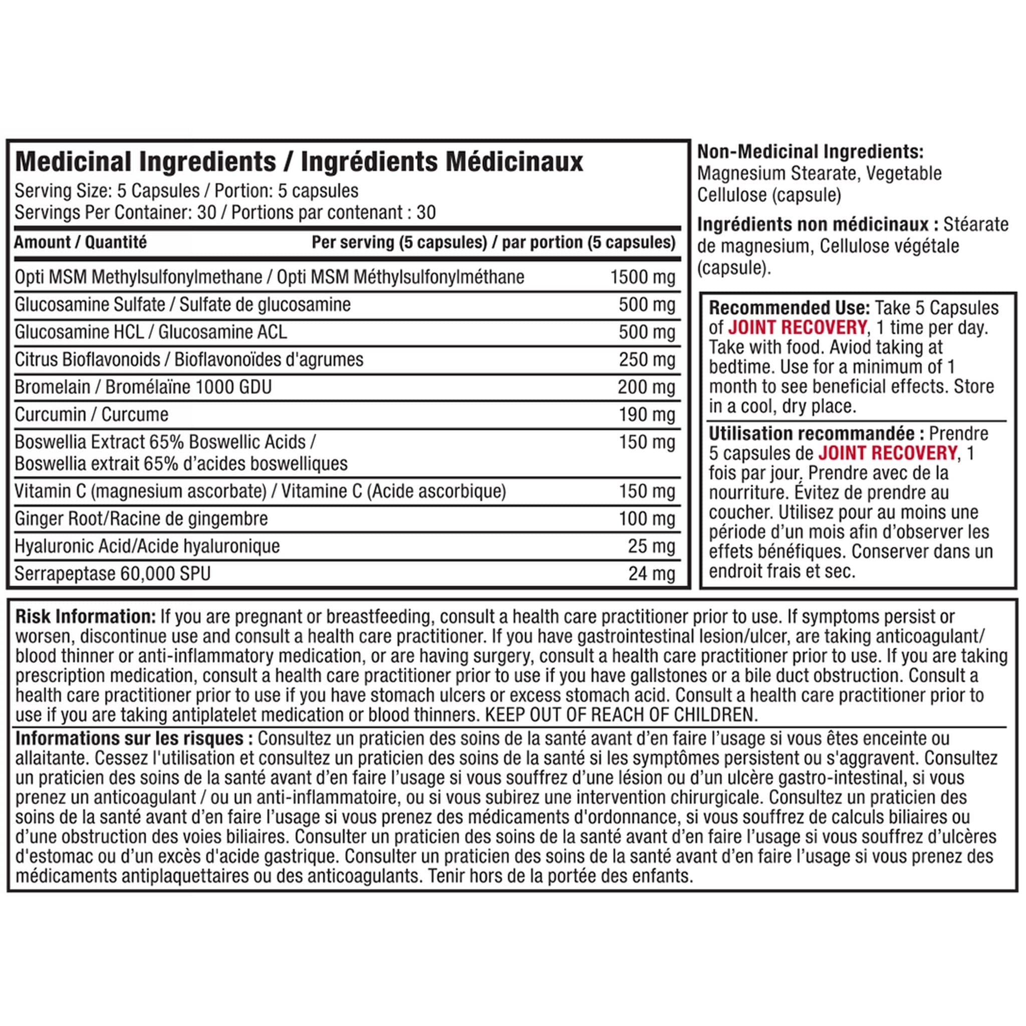 Alora Naturals Joint Recovery 150 capsules