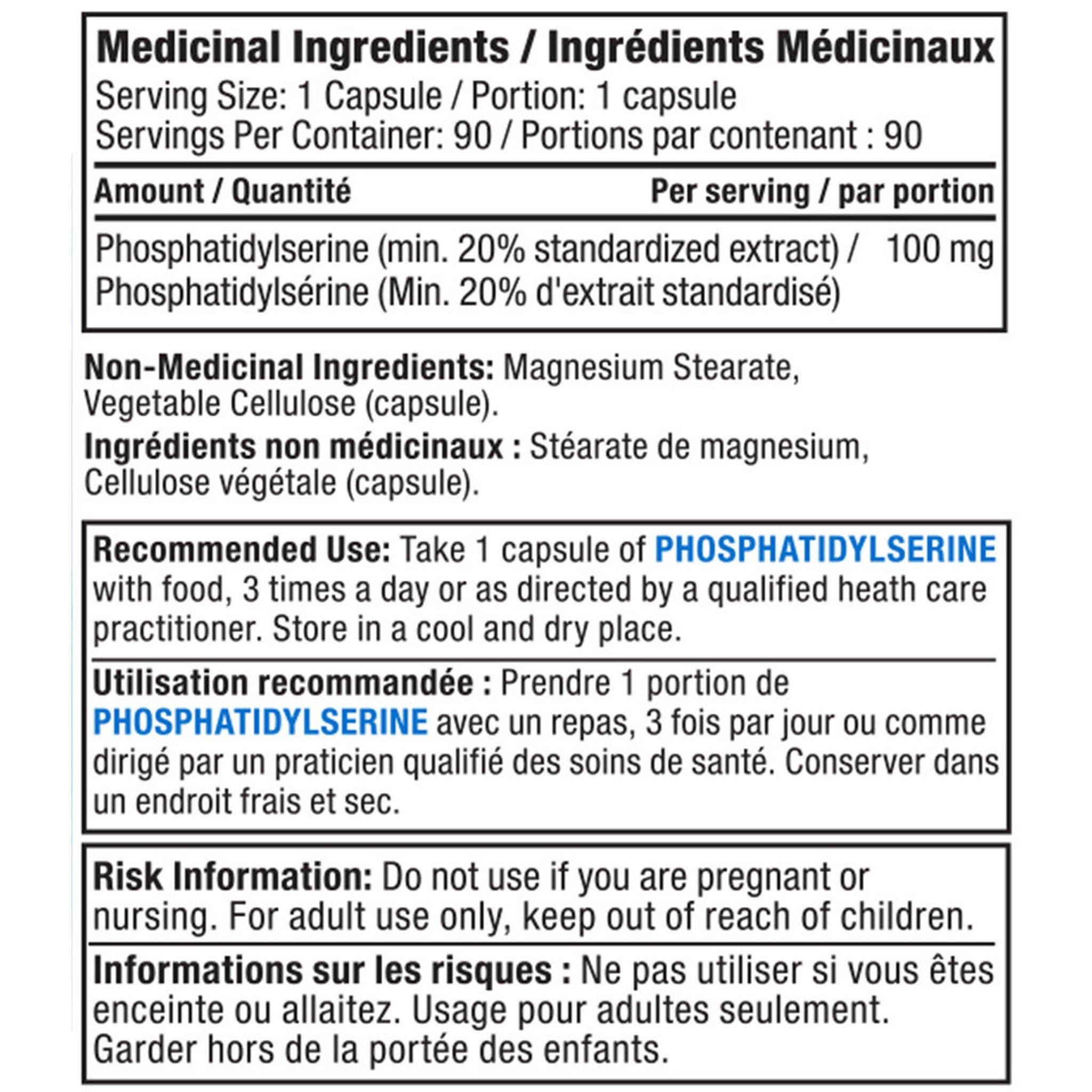 Alora Naturals Phosphatidylserine 90 capsules