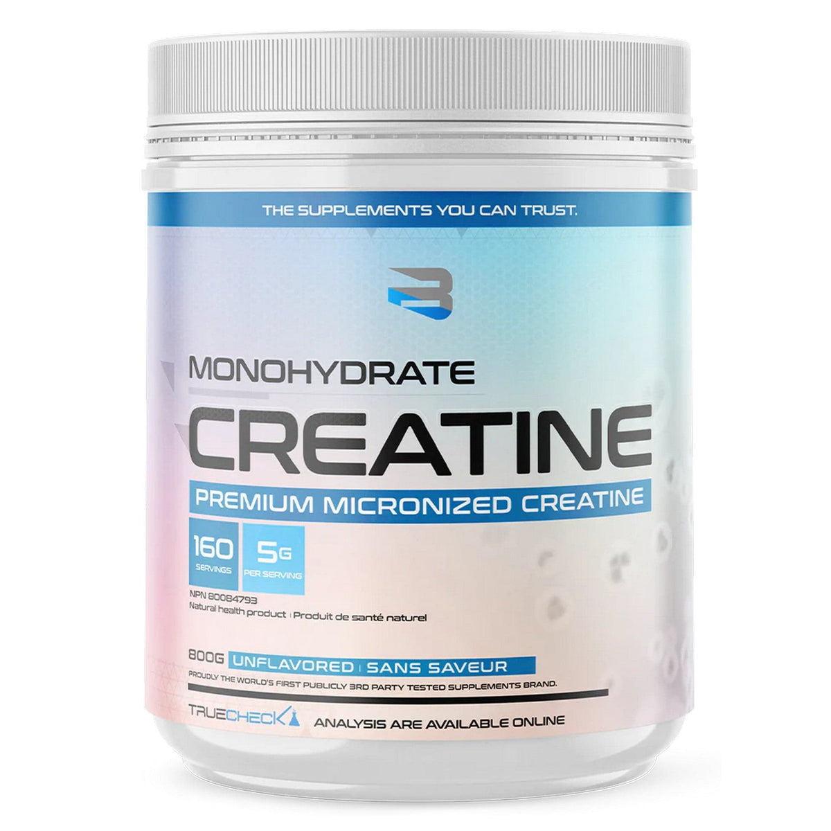 Believe Supplements Creatine Monohydrate 800g – HERC'S Nutrition Canada