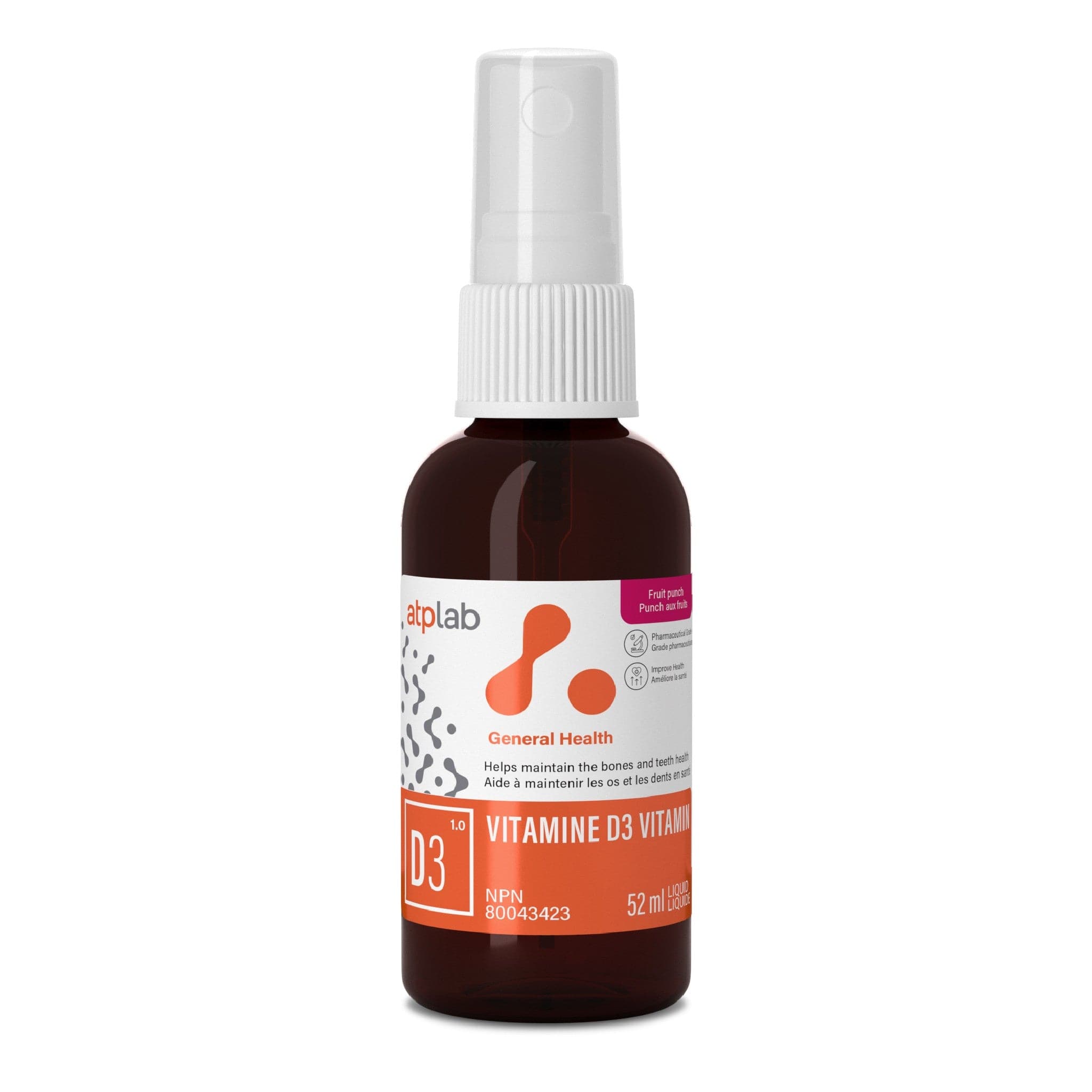 ATP Lab Vitamine D3 Punch aux fruits 52 ml