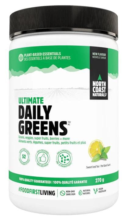 North Coast Naturals Ultimate Daily Greens 270g Sweet Iced Tea | HERC'S Nutrition Canada