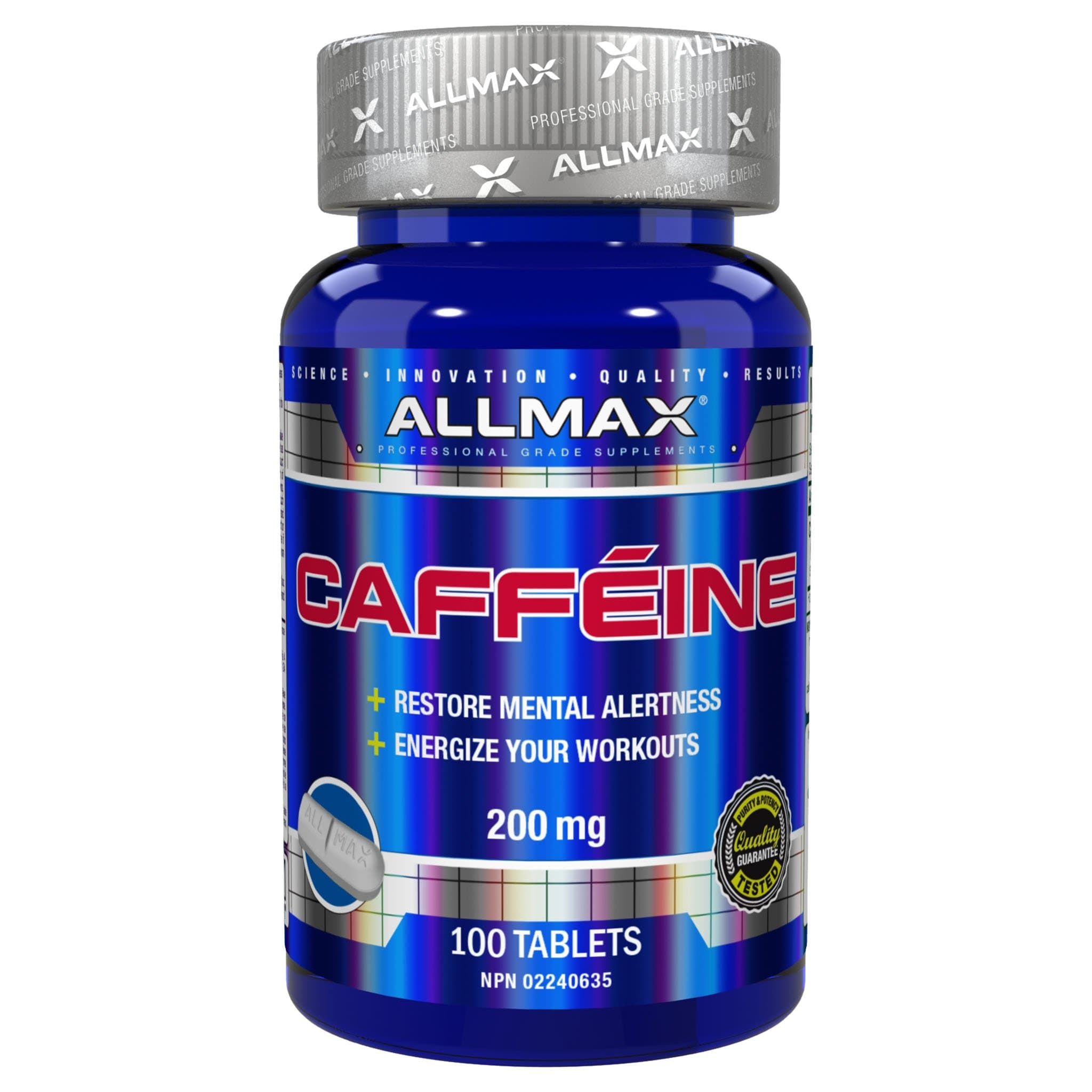 Allmax Caffeine 100 ct | HERC'S Nutrition Canada