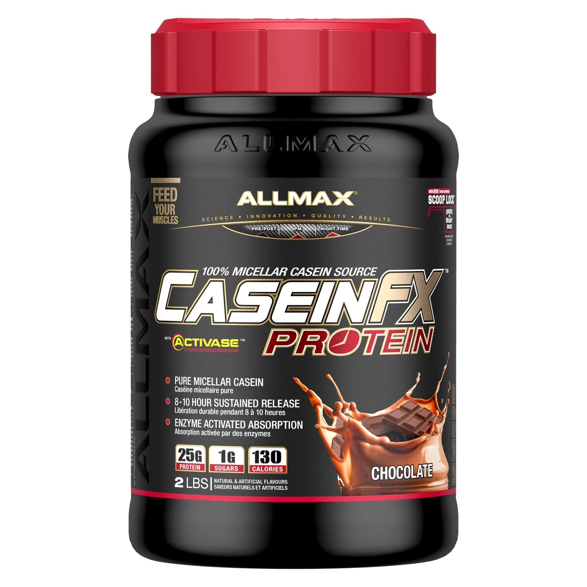 Allmax Casein FX 2lb Chocolate | HERC'S Nutrition Canada