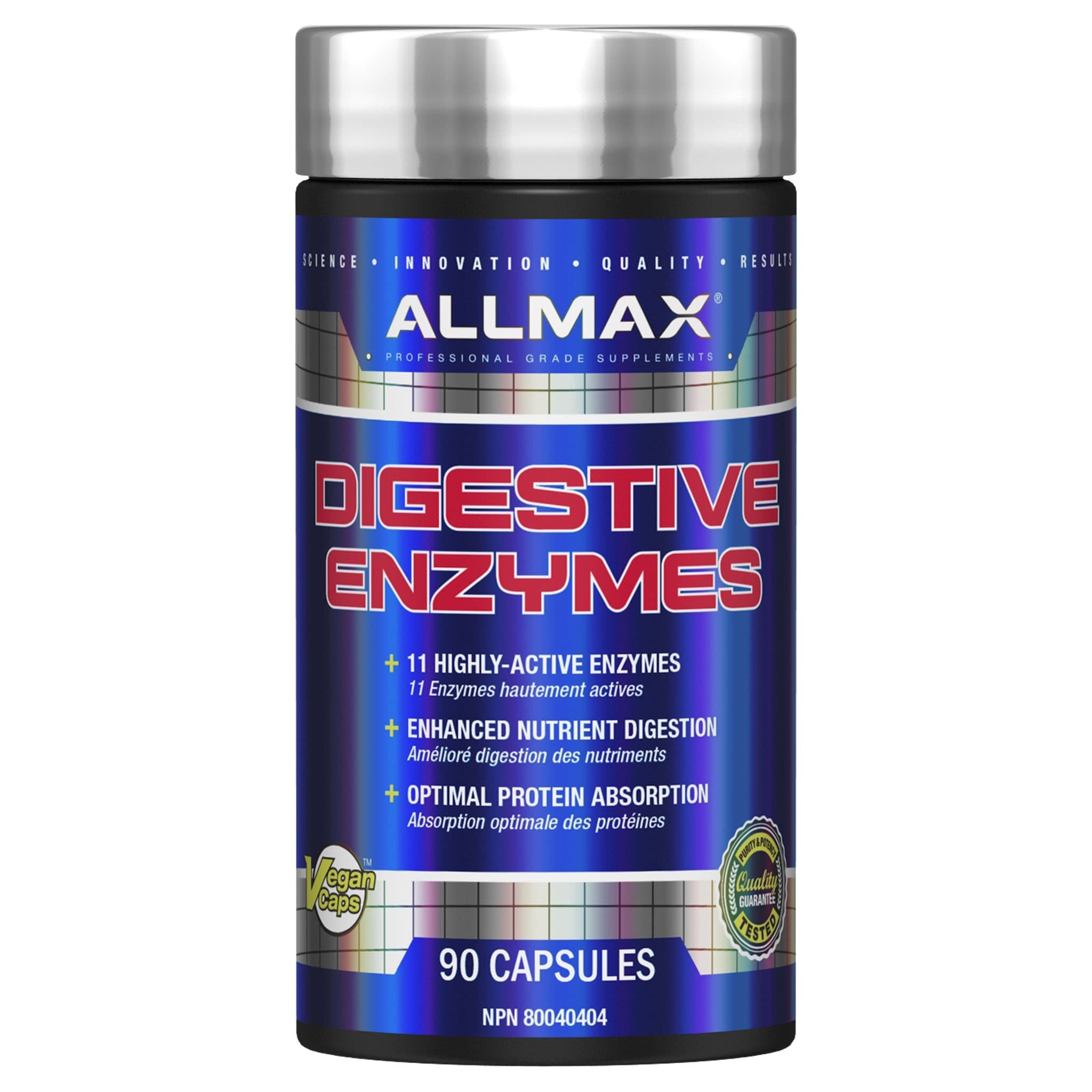 Allmax Digestive Enzymes 90 ct | HERC'S Nutrition Canada