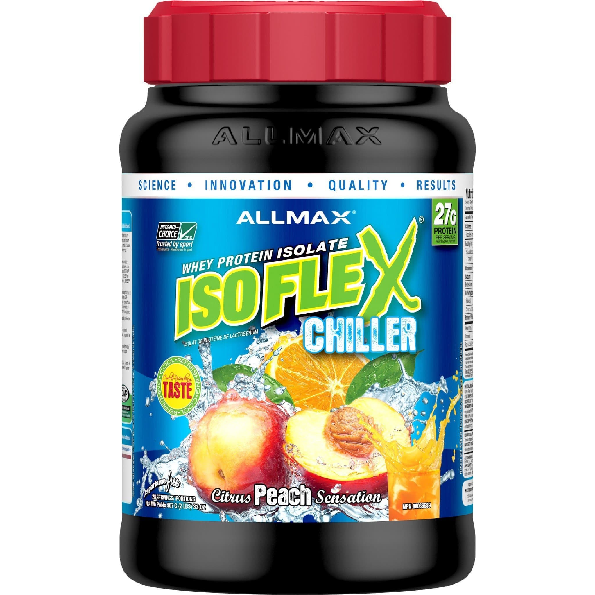 Allmax Isoflex Chiller 2lb Citrus Peach Sensation | HERC'S Nutrition Canada