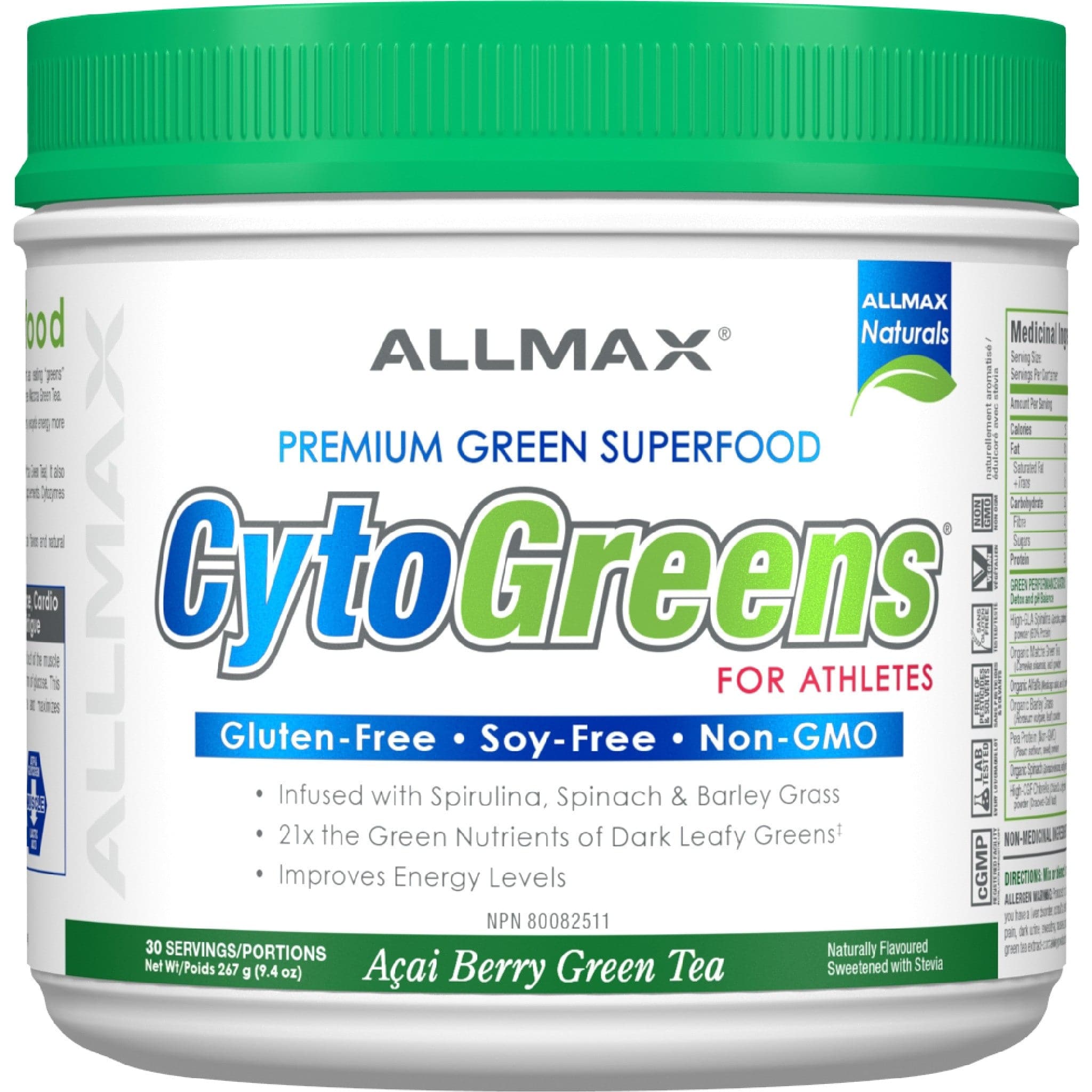 Allmax Cytogreens 267g Baie d'açaï