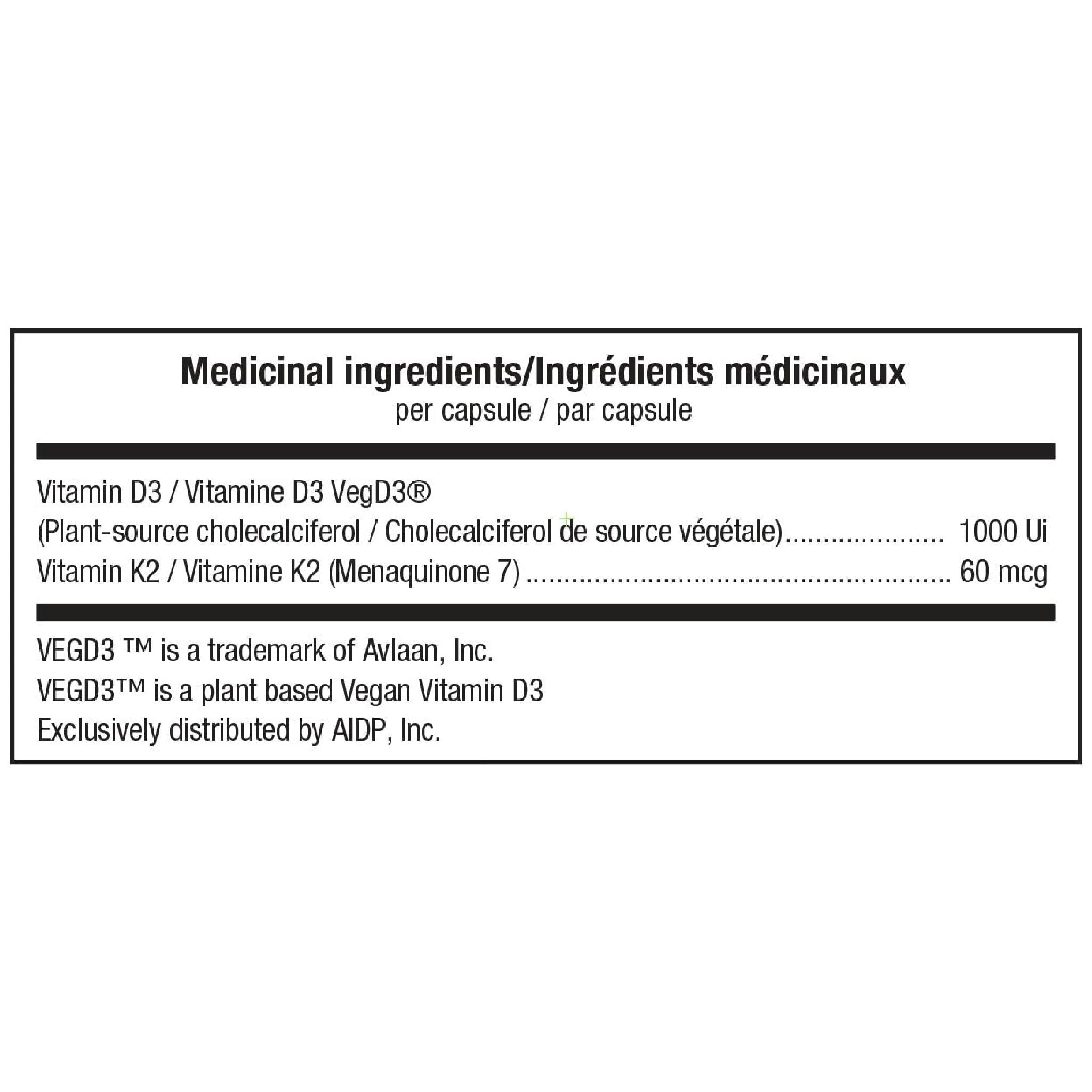 ATP Lab Vitamin D3+K2 60 capsules