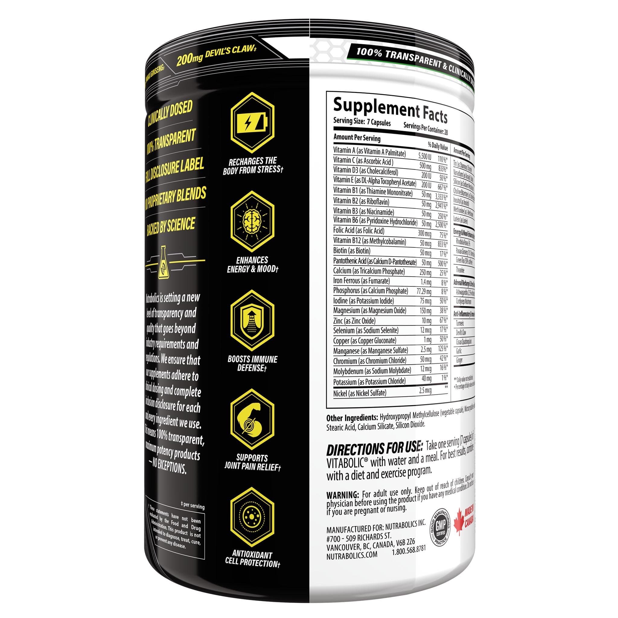 Nutrabolics Vitabolic 196 caps | HERC'S Nutrition Canada