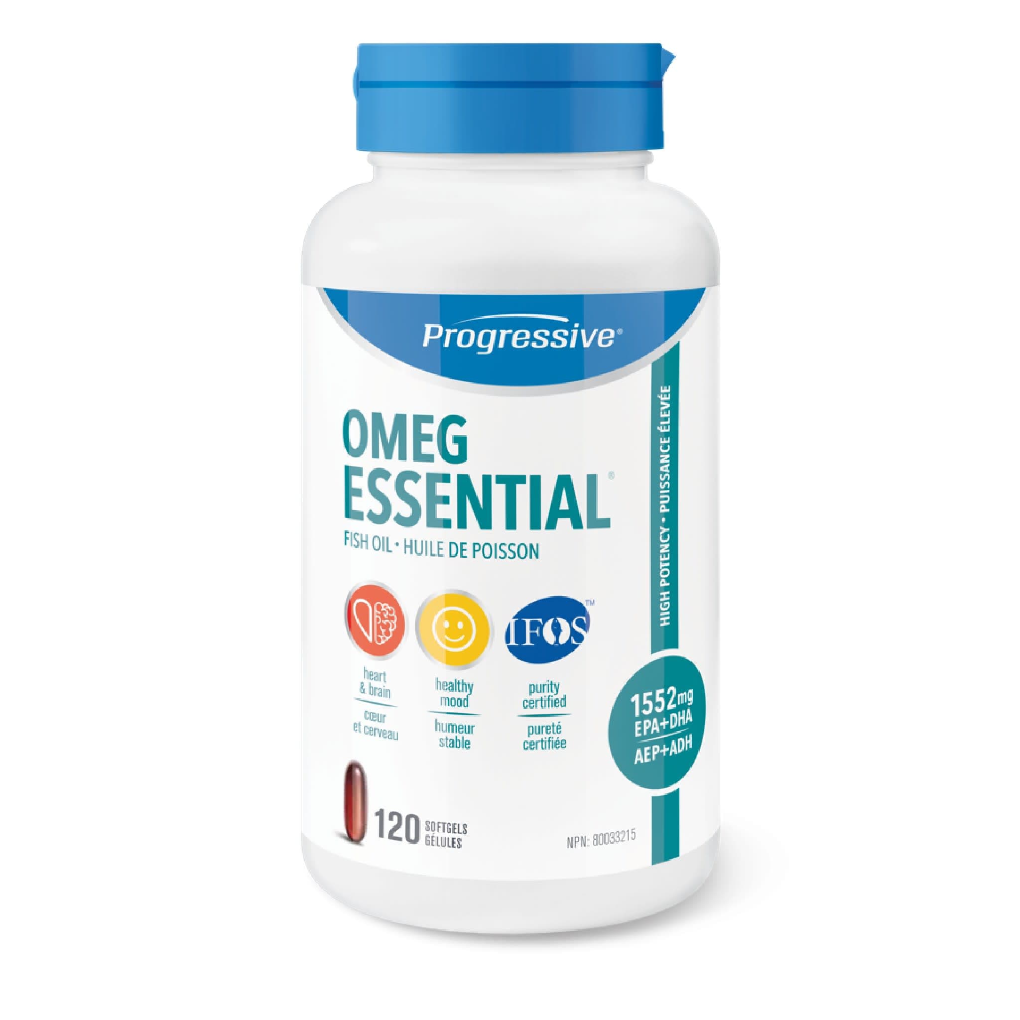 Progressive OmegEssential 120 softgels | HERC'S Nutrition Canada
